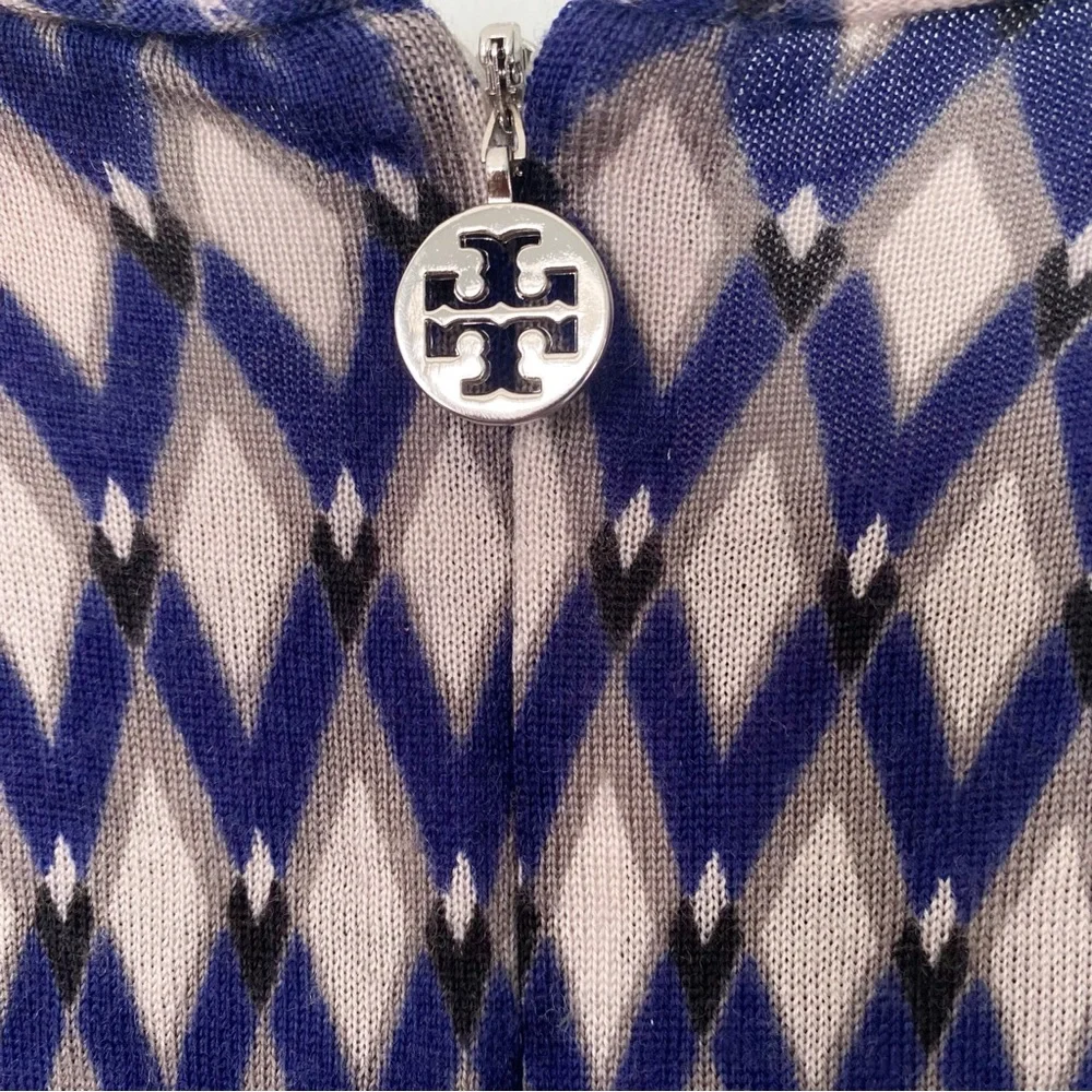 TORY BURCH geometric knitted top